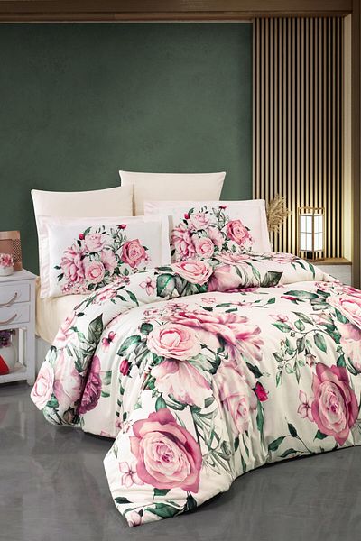 VAROL Set cuvertură de pilota Laura Home Double Bamboo Satin - Vintage