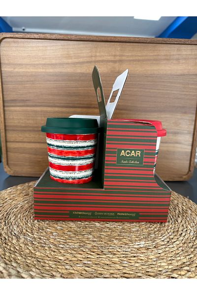 ACAR Christmas Special Themed 2-Piece Porcelain Cup Set