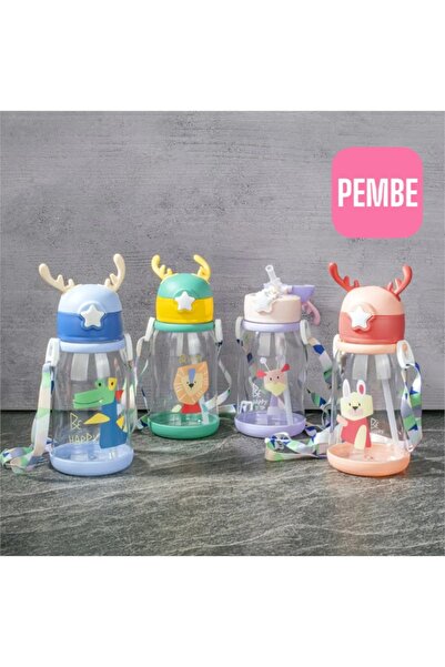 keyfisepet en keyifli sepet 600 ML POLYKARBON GEYİKLİ MATARA PİPETLİ OTOMATİK...