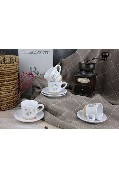 Kalring 8-Piece Elegant and Durable Design Tea Cup and Saucer Set