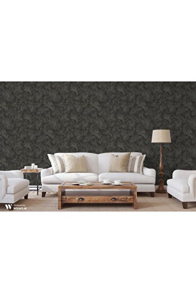 Adawall Beta 1108-5 Siyah Sıva Desen Rulo Ebatı 16,50 M2 (WALLPAPER)