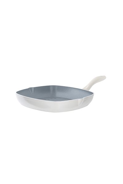 Madame Coco Nano Ceramic Grill Pan - White/Anthracite - 28 cm