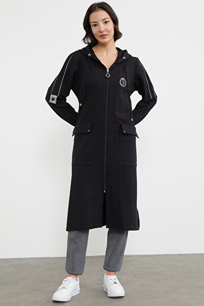 Sementa Full Zippered Cap with Pocket Detail - Black