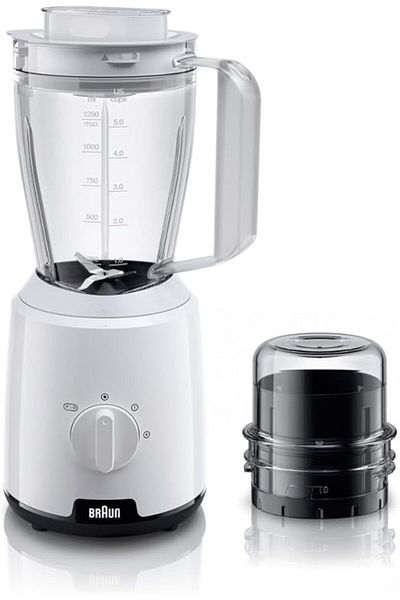 Braun Blender, 600W, 2 Speeds, Pulse Function, 1.5L, Ice Crush JB1015WH, White