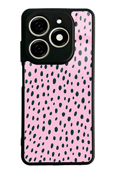 Spoyi غلاف هاتف لامع بتصميم منقط وردي لهاتف Tecno Spark 20C