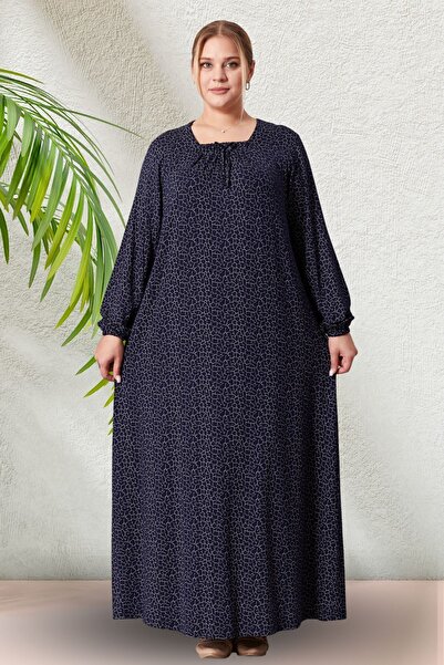 Ferace Γυναικείο φόρεμα Hijab τετράγωνο γιακά μεγάλου μεγέθους