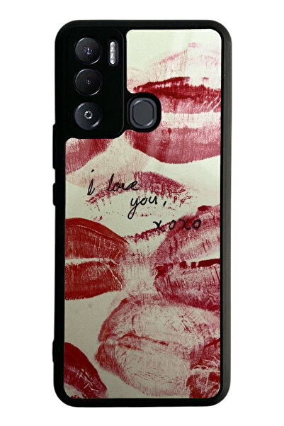 Spoyi Tecno Pova Neo I Love You Tasarımlı Glossy Telefon Kılıfı