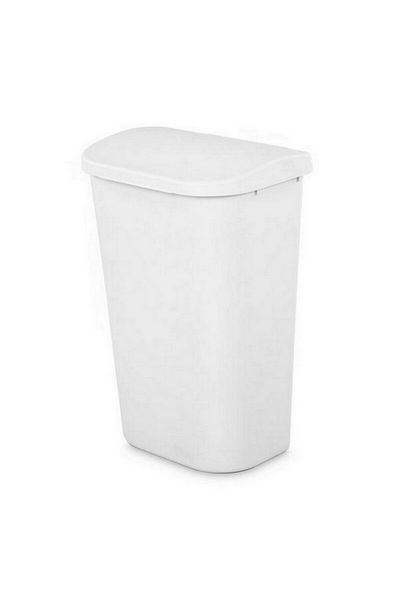 Sterilite D-Shape Design Durable Lift Top Wastebasket 11.3 Gal