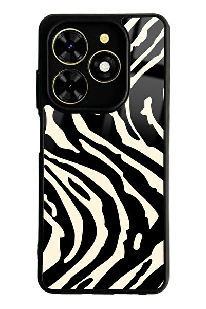 Spoyi Tecno Spark Go 2024 Zebra Tasarımlı Glossy Telefon Kılıfı