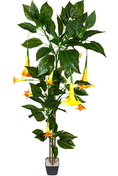 Herdekora Yapay Ağaç Datula-Boru Çiçeği Gerçek Dokulu 104 Yaprak 10 Çiçekli Y...