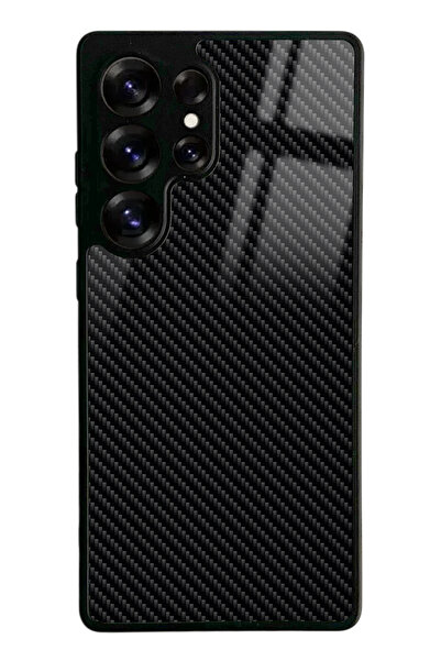 Spoyi Samsung S25 Ultra Carbon Tasarımlı Glossy Telefon Kılıfı