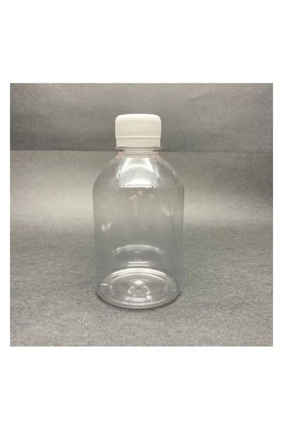 Sampex 250 Cc Düz Model Pet Şişe - Beyaz Kilitli Kapaklı - 250 Ml Boş Pet Şiş...