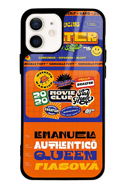 Spoyi iPhone 12 Retro Club Tasarımlı Glossy Telefon Kılıfı