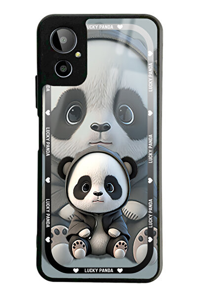 Spoyi Gm 23 SE White lucky panda Tasarımlı Glossy Telefon Kılıfı