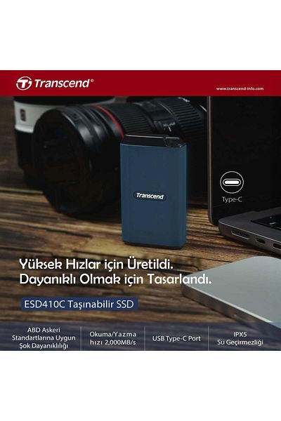 Transcend Ts1Tesd410C - 1Tb Usb/Type-C 20Gbps Portable External Ssd