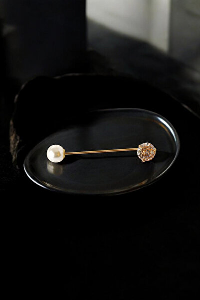 Trend aksesuar Metal Çiçek Kaplamalı İğne Broş