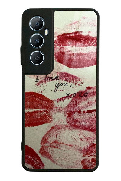 Spoyi Oppo Realme C65 I Love You Tasarımlı Glossy Telefon Kılıfı