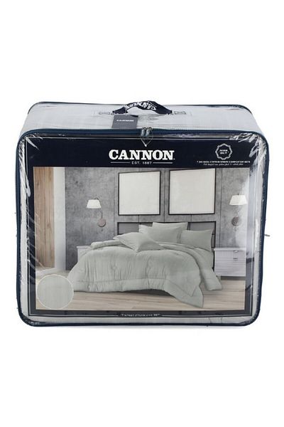 Cannon 4-Piece Premium Quality T215 Cotton Stripe Comforter Set King