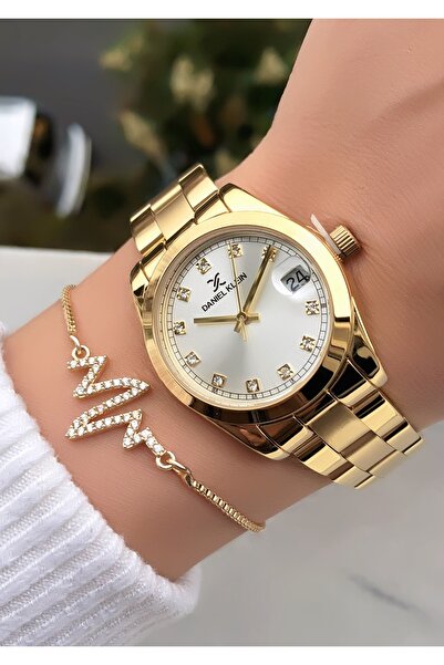 Daniel Klein Women's Watch Waterproof Steel Strap Bracelet with Gift