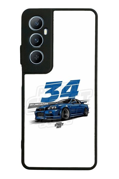 Spoyi حافظة هاتف لامعة بتصميم Skyline لهاتف اوبو ريلمي C65