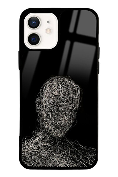 Spoyi iPhone 12 Draw Silüet Tasarımlı Glossy Telefon Kılıfı