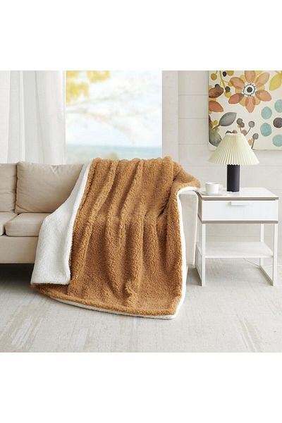 Mezoe Soft and Luxurious Comfortable Sherpa Throw Blanket