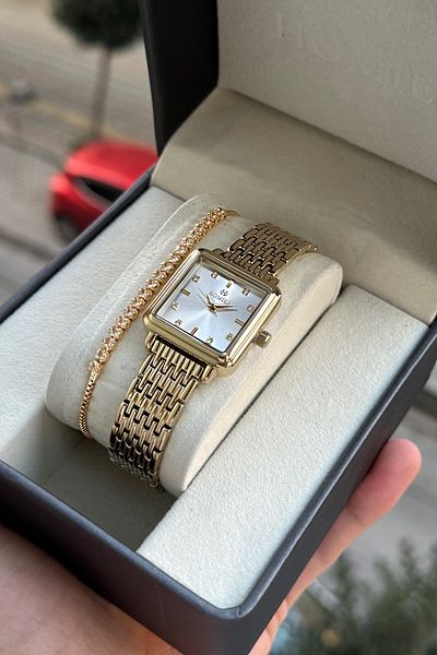 Homies Women's Wristwatch and Gift Box - Square Case Hm 64349714344