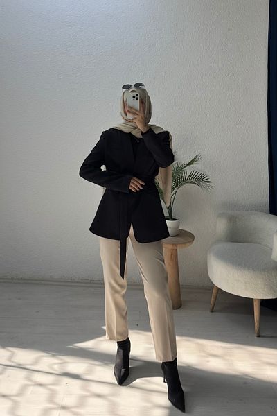 lurex moda Jachetă blazer cu guler dublu