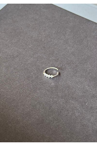 Takıkraliyeti 925 ayar Gümüş 4 taşlı halka hızma