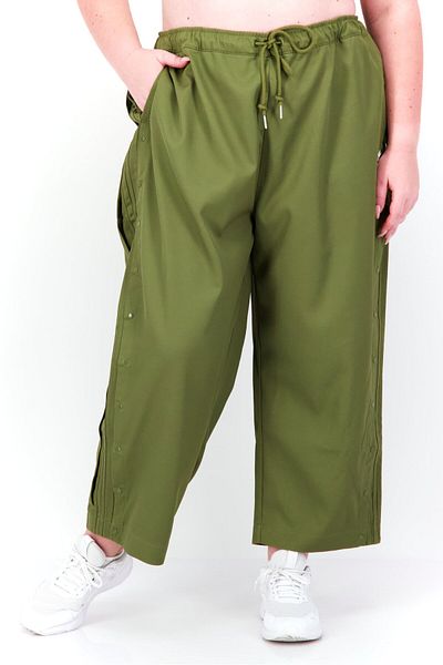 adidas Women Plus Size Brand Logo Track Pants, Olive