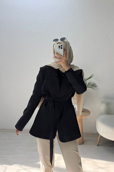 lurex moda Jachetă blazer cu guler dublu