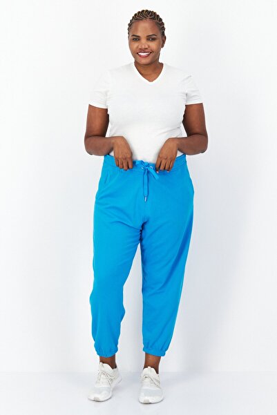 Calvin Klein Women Plus Size Drawstring Embroidered Logo Jogger Pants, Blue