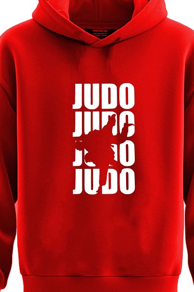 TOP GLORY Суитшърт с качулка и 3 нишки с принт JUDO, Judo88702