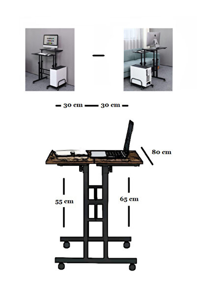 servetavcı Ryan Oyuncu Masası - 80x60 Atlantik Çam