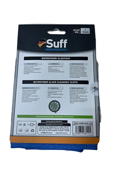 Suff Tulip Microfiber Glass Wiping Cloth 40 X 40 cm