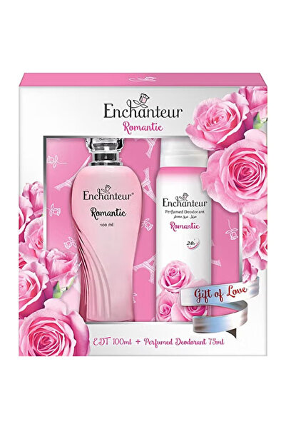 ENCHANTEUR مجموعة هدايا رومانسية من ماء تواليت ومزيل عرق معطر 100 مل + 75 مل
