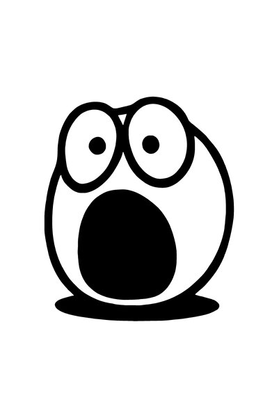 Generic Brand Confused Emoji Sticker 20 X 24 cm