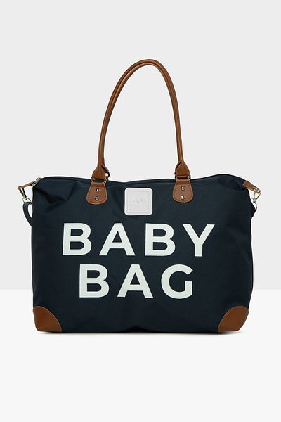 Bagmori Navy Blue Baby Bag Printed Garnished Mother Baby Bag m 000008582