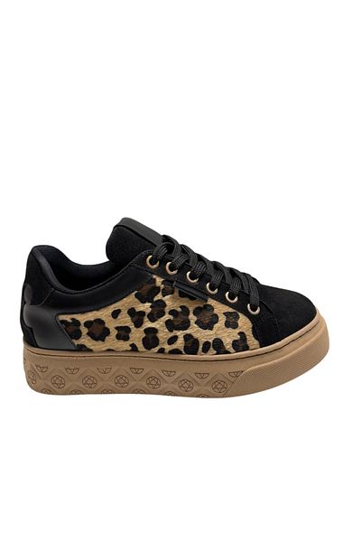 ALBİNİ Pantofi sport de damă Albini din piele cu model leopard