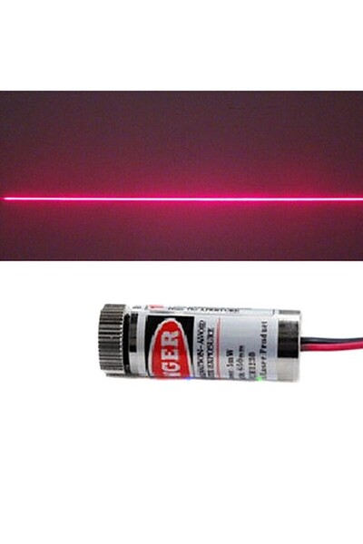 Genel Markalar 5mw 650nm Kırmızı Çizgi Lazer Modül Lens Ile Odak Ayarlı 12mm Çap