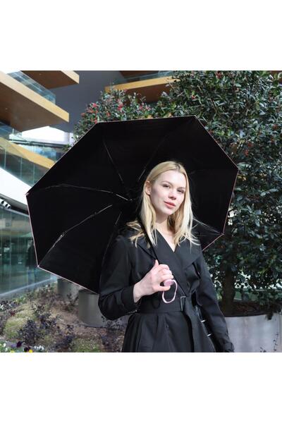 Biggdesign Moods Up Pembe Tam Otomatik Uv Şemsiye, Rüzgara Dayanıklı, Hızlı Kuruyan, Çanta Boy