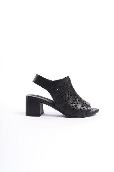 Tamdabu Ayakkabı Pantofi cu toc de damă din piele naturală