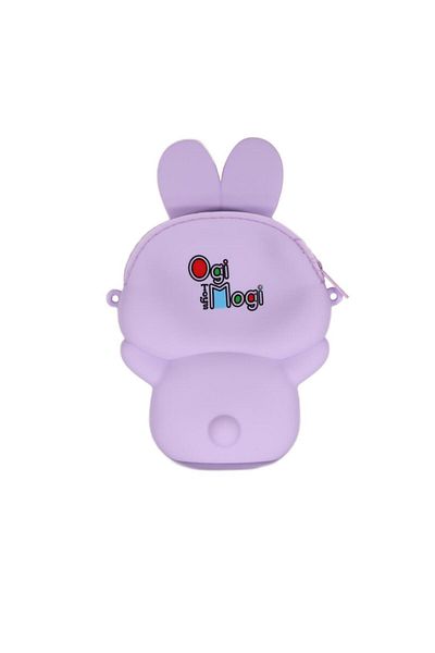 Ogi Mogi Toys Umhängetasche mit lila Kaninchenmotiv aus Silikon