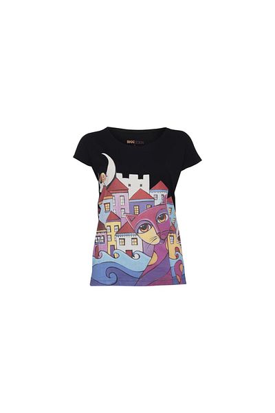 Biggdesign Owl And City Women's T-shirt