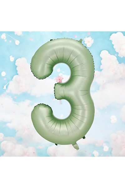 Behind party store بالون فويل أخضر مائي عمره 3 سنوات مقاس 40 بوصة 100 سم