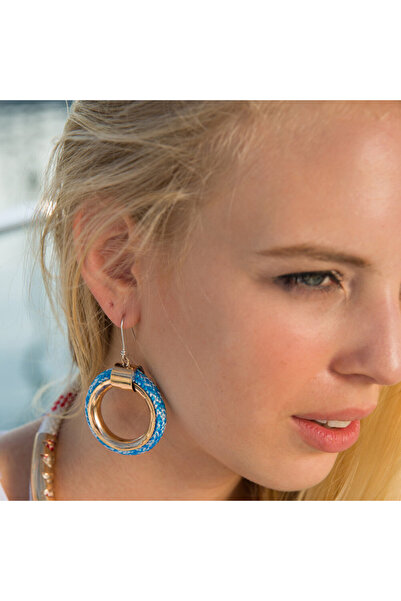 ANEMOSS Mavi Bronz Küpe