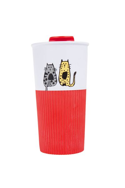 Biggdesign 450 ml Capacity Cats Plastic Mug