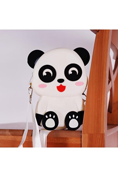 Ogi Mogi Toys Silikonová bílá taška přes rameno Panda