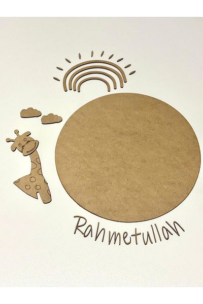 MT Wooden Painting Children's Door Ornament