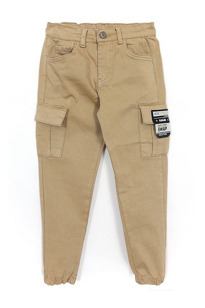 DobaKids Παντελόνι Jogger Boy's Gabardine - Cargo Pocket, Camel